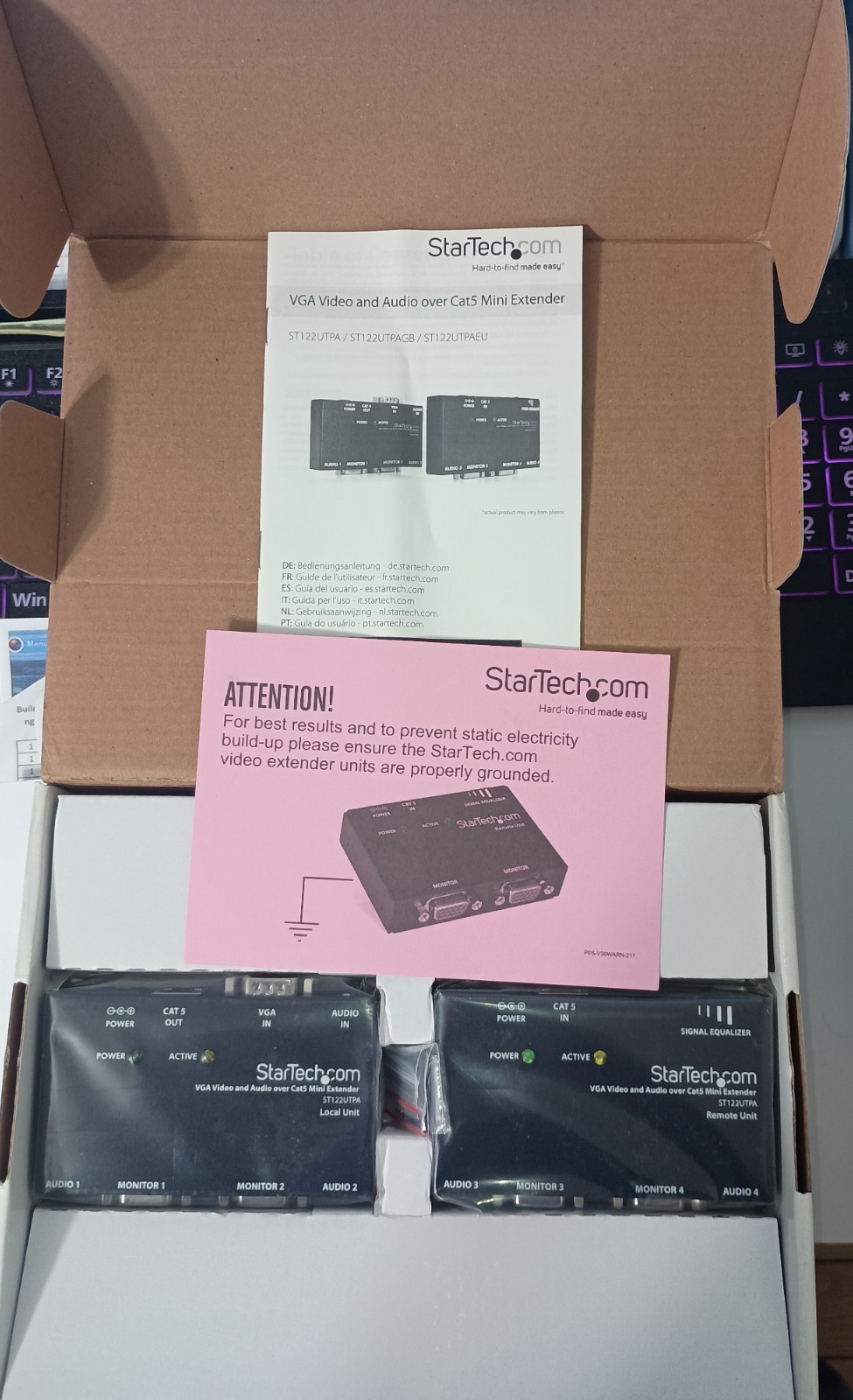 NEW Startech.com ST122UTPA VGA Video Extender Over Cat 5 with Audio - BRAND NEW