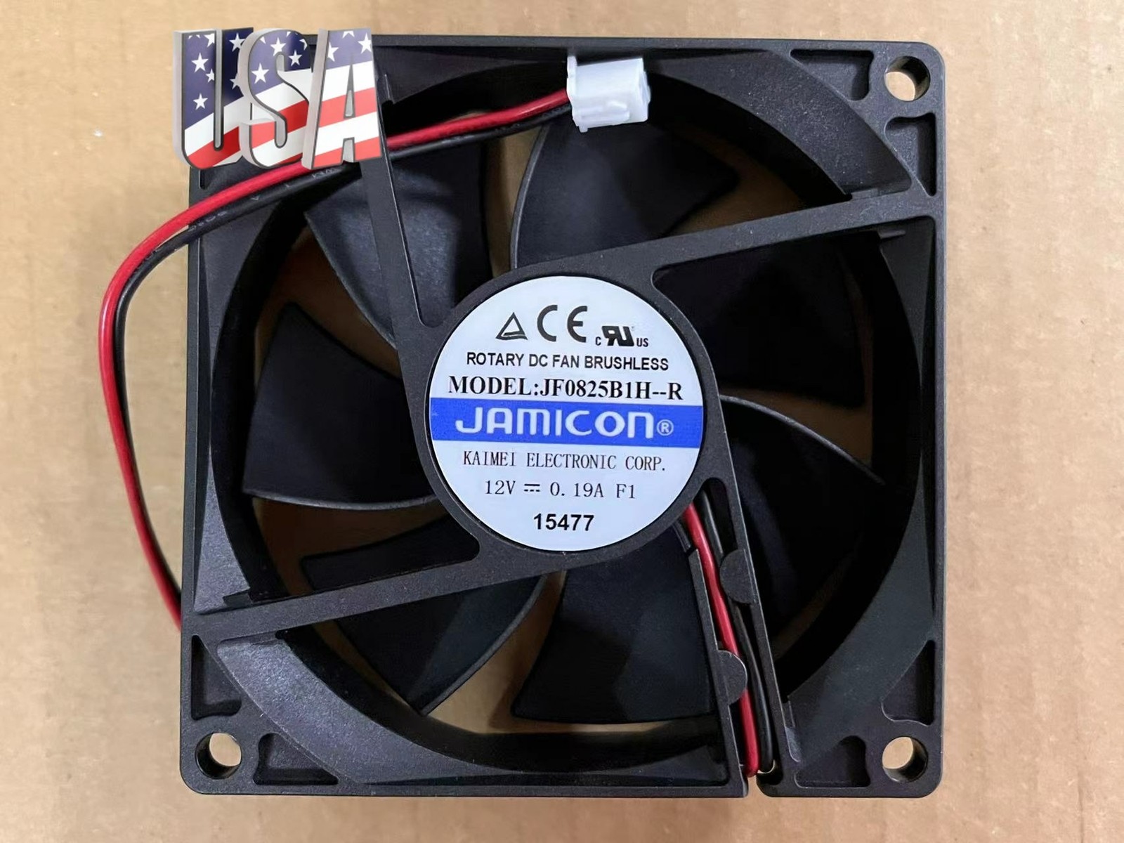 1PCS JAMICON 8025 12V 0.19A JF0825B1H-R double ball chassis silent cooling fan