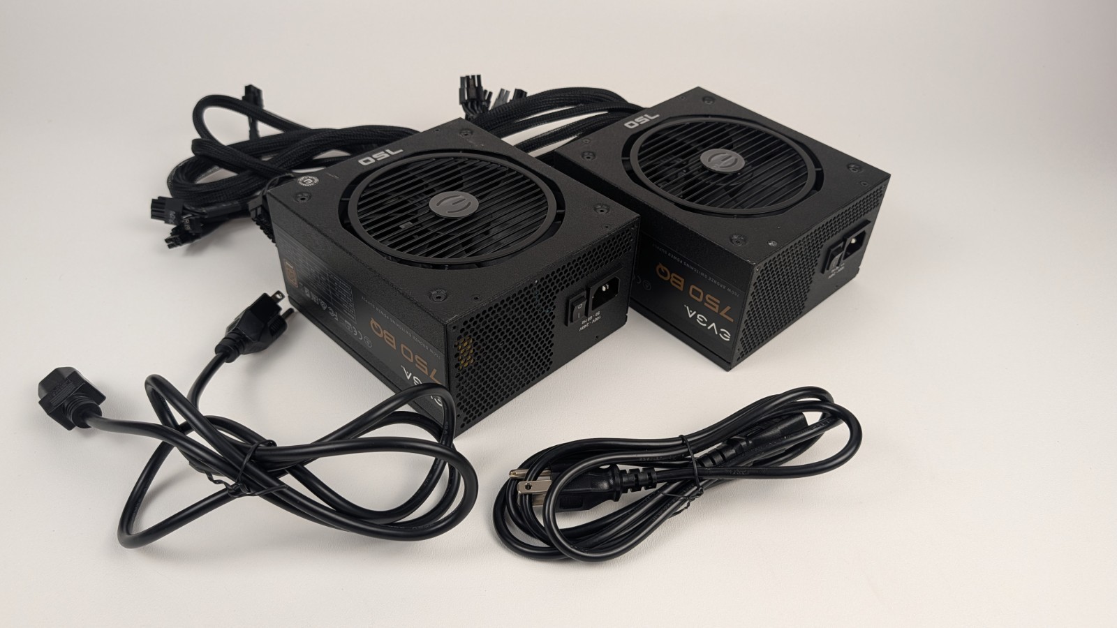 *LOT of 2* EVGA 750BQ Bronze 110-BQ-0750 80 Plus 750W Semi Modular PSU **READ**