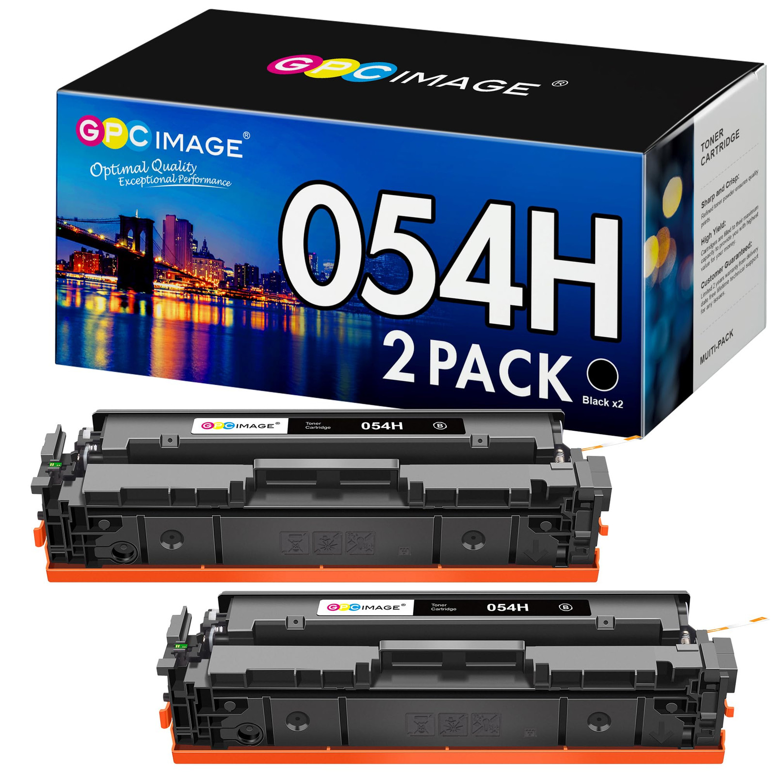 GPC Image 054H Toner Cartridges 2 Pack Compatible for Canon Laser Printers