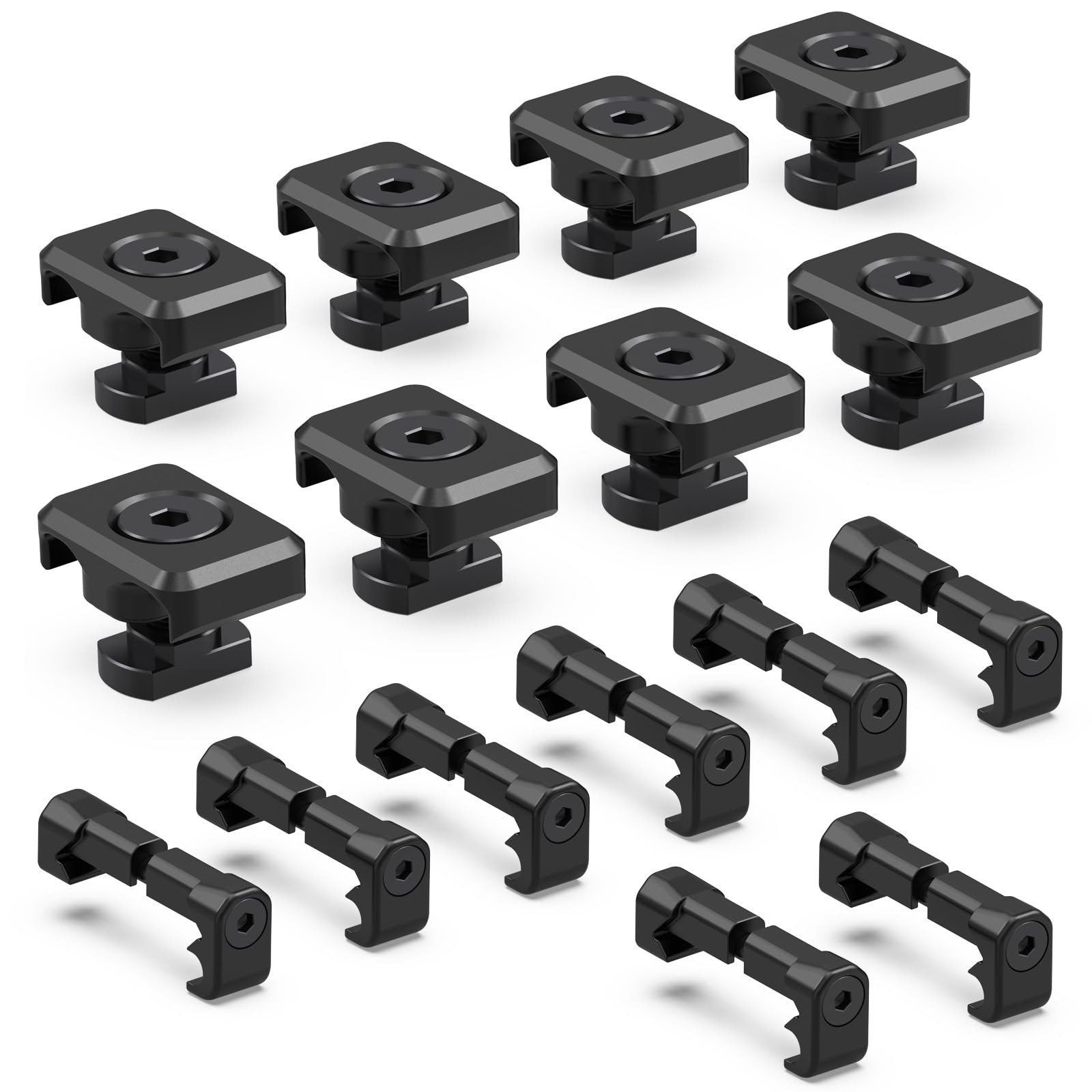 Cable Management Kit Compatible with M-LOK & Picatinny Rails, Cable Clips