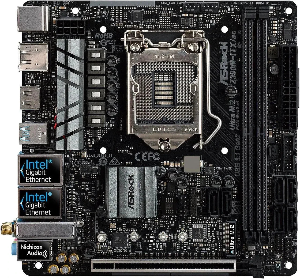 ASRock Z390M-ITX/ac LGA 1151 (300 Series) Intel Z390 Mini ITX Intel Motherboard