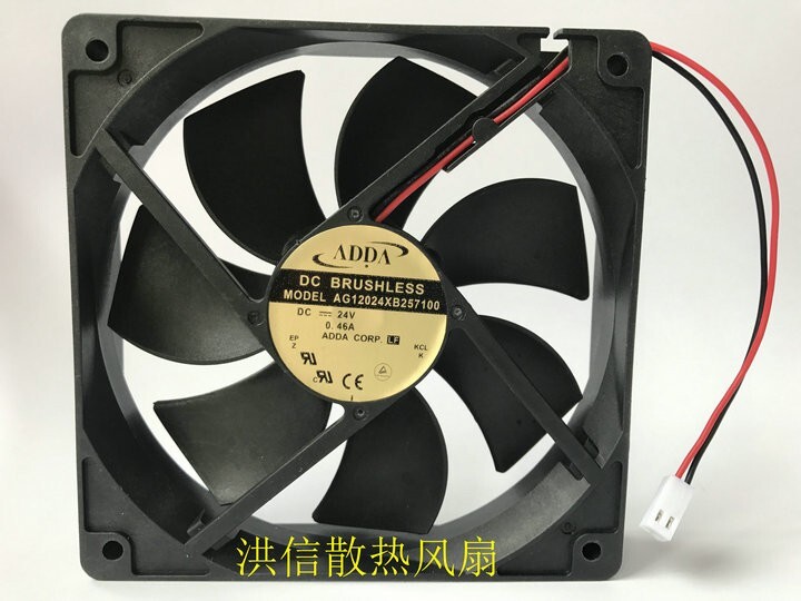 ADDA 12025 AG12024XB257100 DC24V 0.46A 12CM converter cooling fan