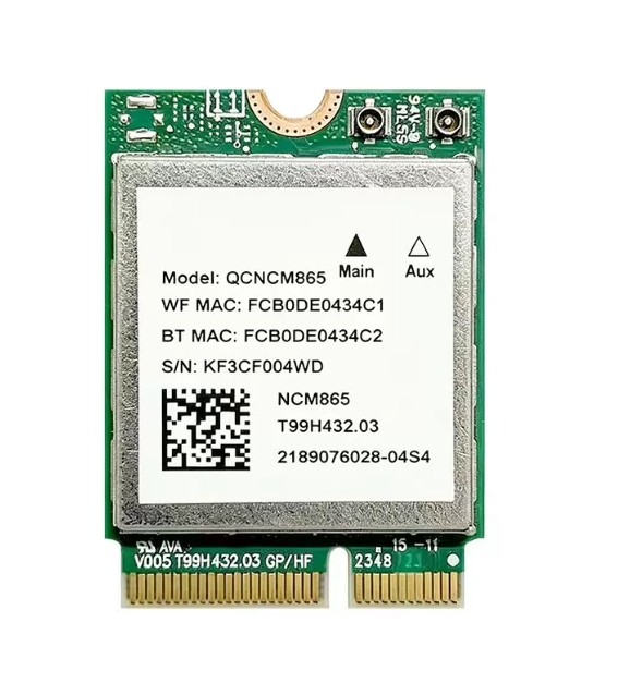 QCNCM865 FastConnect 7800 WIFI7 Wireless Card M.2 Bluetooth 5.4 Tri-Band 5.8Gbps