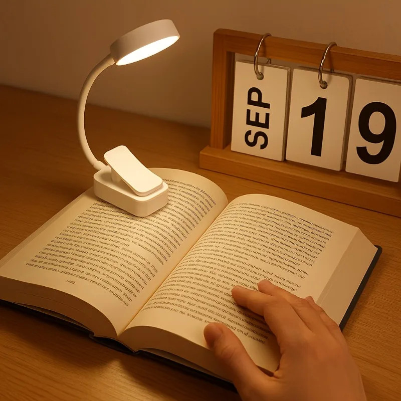 USB Charging Adjustable Reading Light 3 Color Modes LED Portable Book Night Lamp