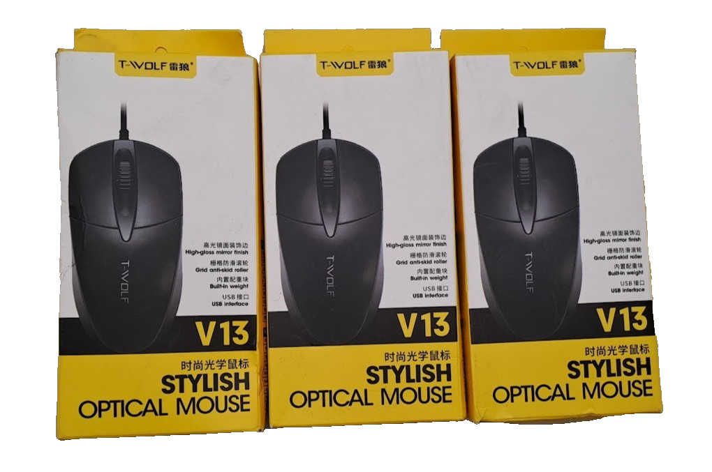 LOT OF 3 T-Wolf Stylish Optical Mouse V13