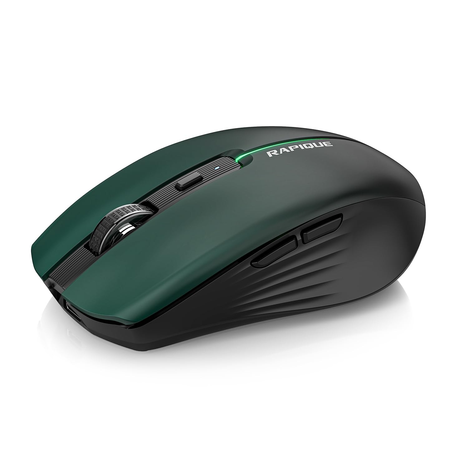 RAPIQUE Bluetooth Wireless Mouse, 5.1 & 2.4G, Green Gradient