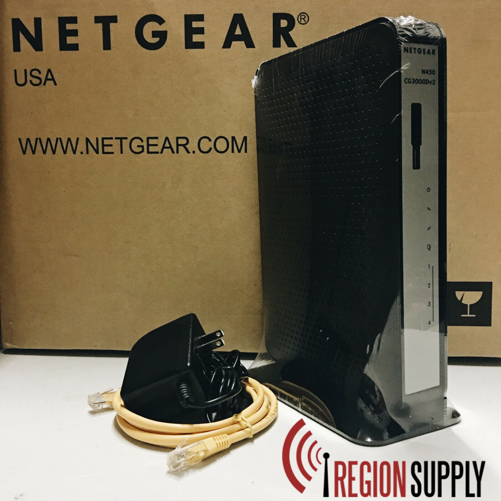 Netgear CG3000Dv2 N450 Docsis 3.0 Modem Wireless Router Comcast Xfinity SEALED
