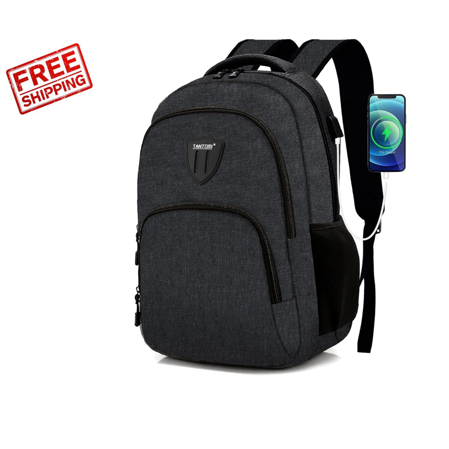 Durable Stylish Backpack for Travel & College - 15.8-Inch Water-Resistant Design