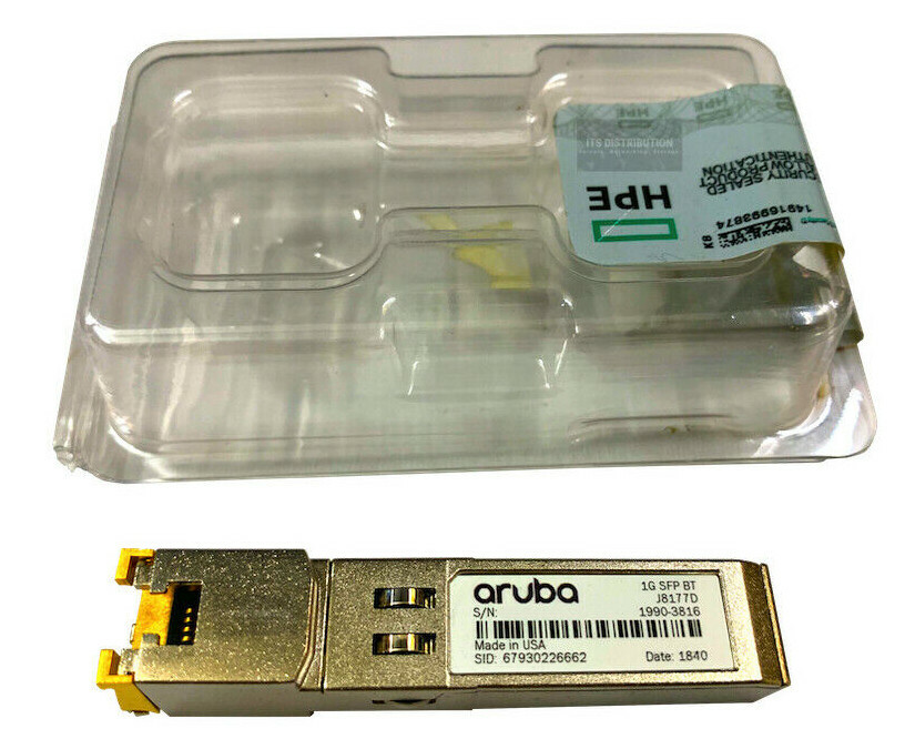 J8177D I Genuine HPE Aruba 1G SFP RJ45 T 100m Cat5e Transceiver 1990-3816