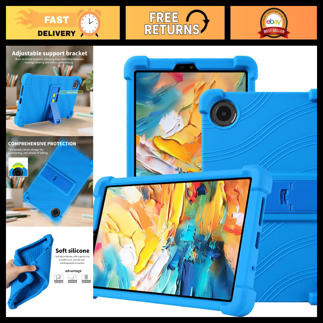 8.7" Tablet Case for TCL TAB 8 NXTPAPER 5G Model 8189s - Durable, Slim Fit Cover