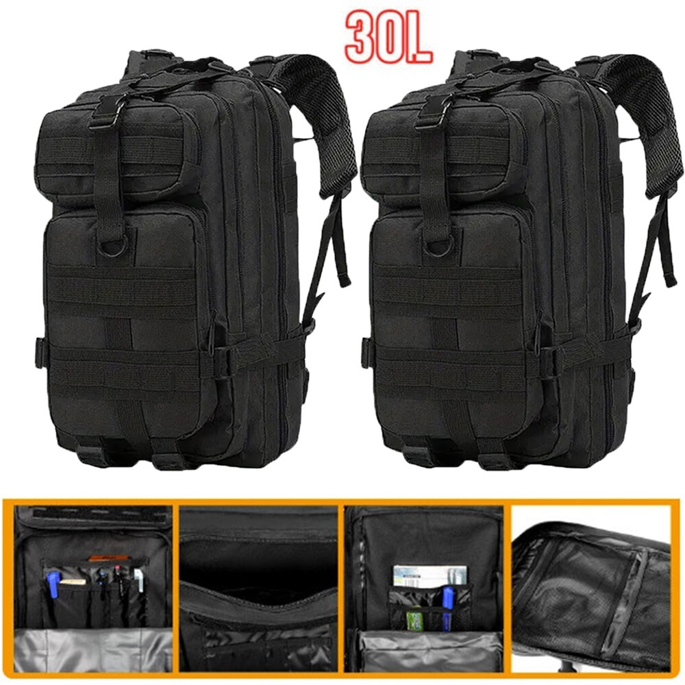2X Outdoor 30L Military Tactical Backpack Rucksack Travel Bag for Camping Hiking