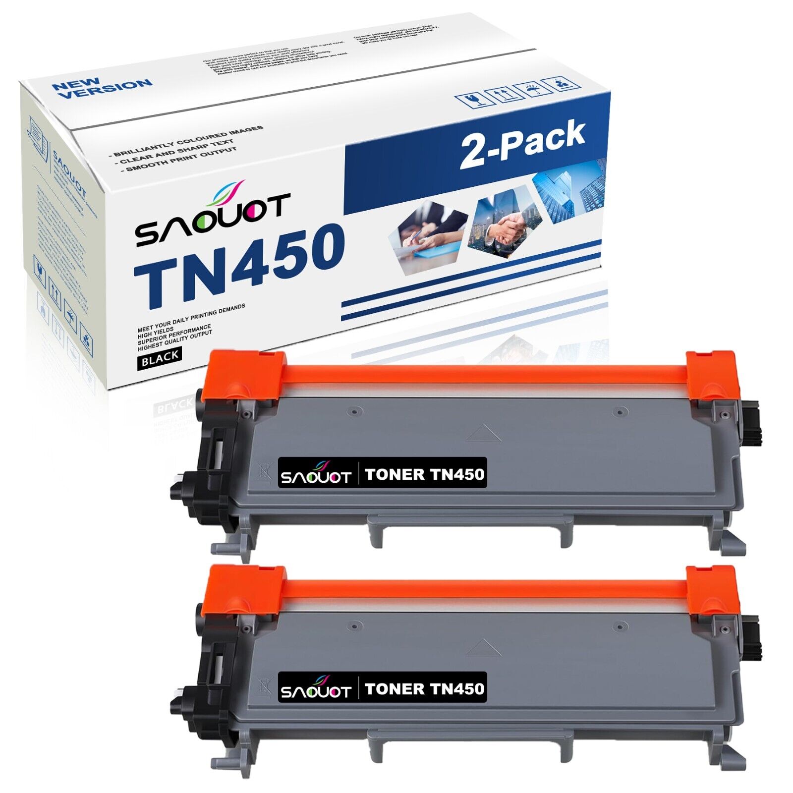 TN-450 TN 450 Toner Cartridge black Replacement for Brother TN450 HL-2240 2280DW