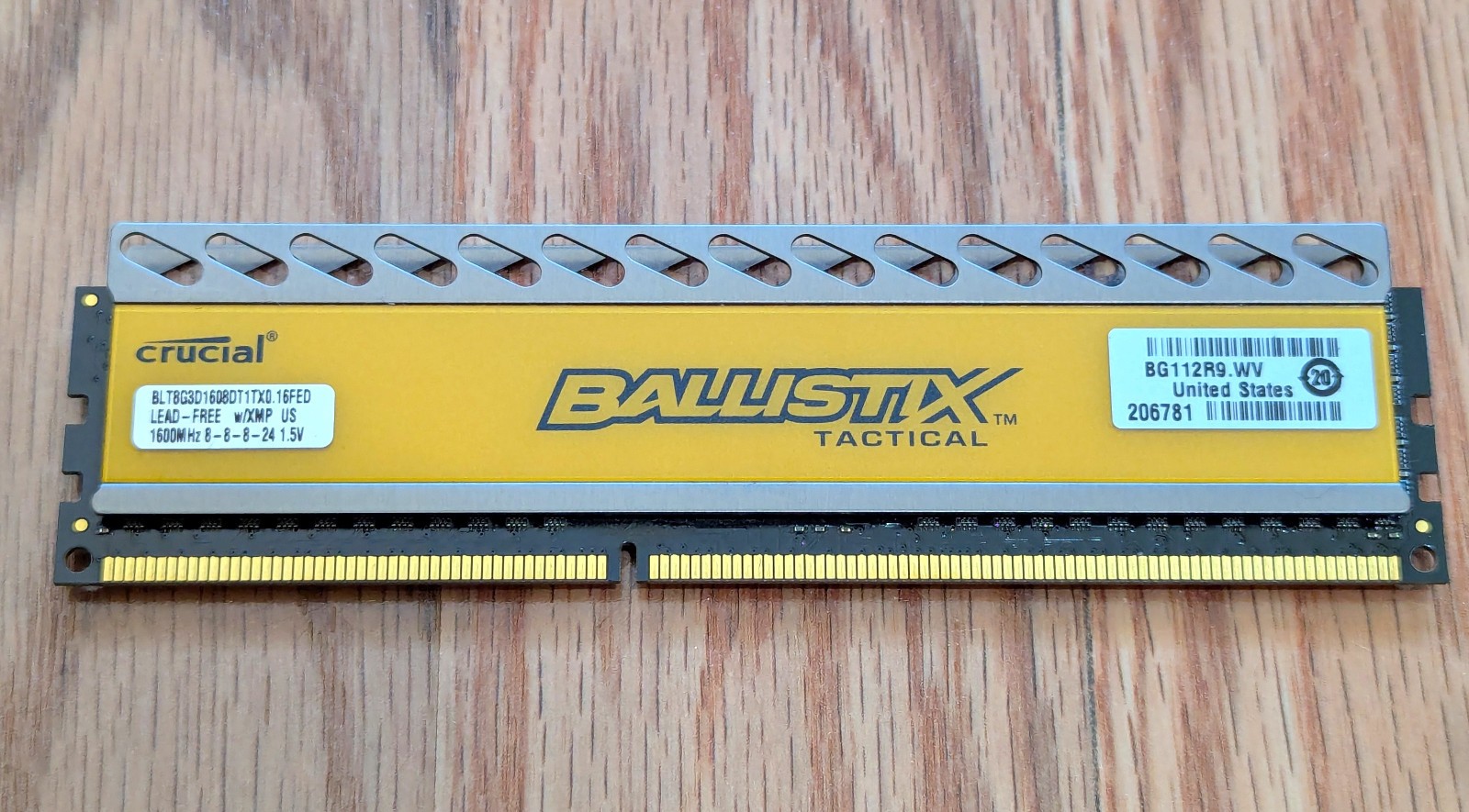 Crucial Ballistix Tactical 8GB (1x8GB) DDR3 1600MHz XMP BLT8G3D1608DT1TX0 PC3