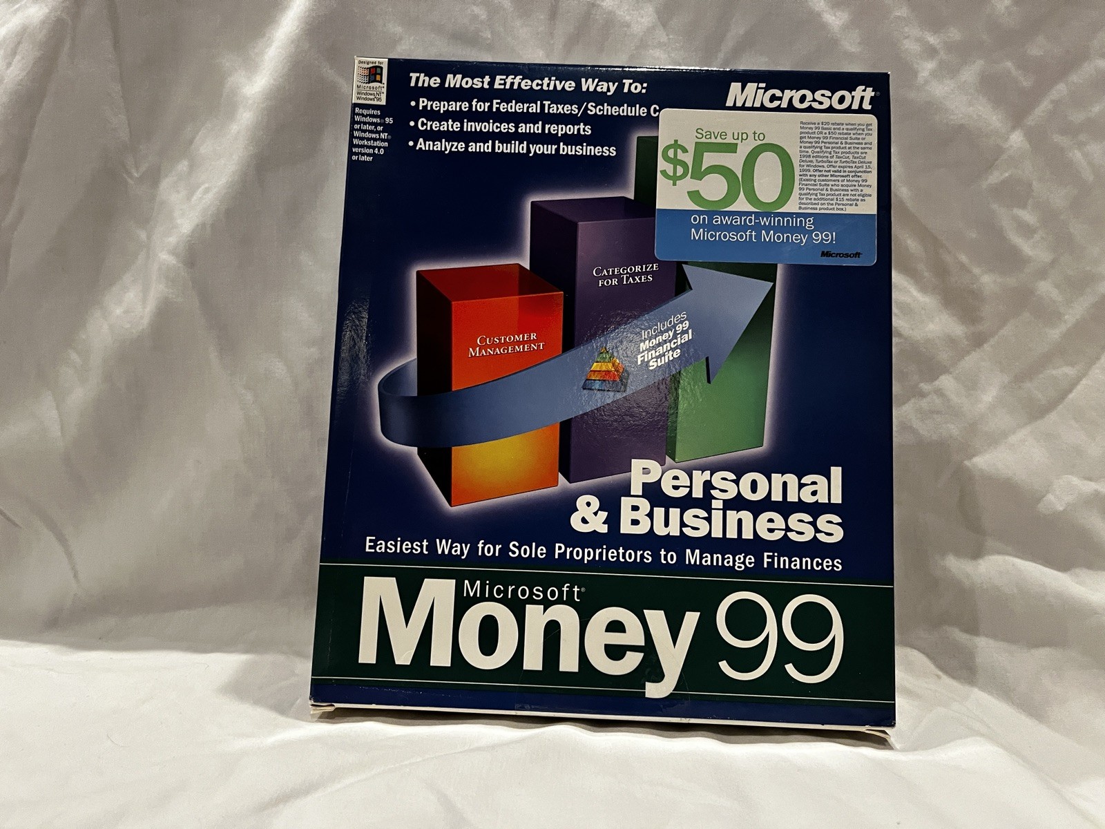 Sealed Microsoft Money 99 Personal & Business – Full edition - Inc. base Money99