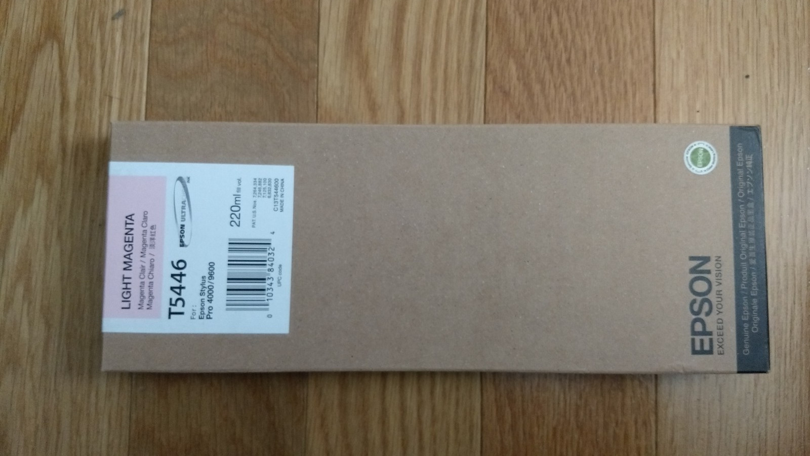 2012 GENUINE EPSON T5446 LIGHT MAGENTA INK STYLUS PRO 4000 9600 FACTORY SEALED