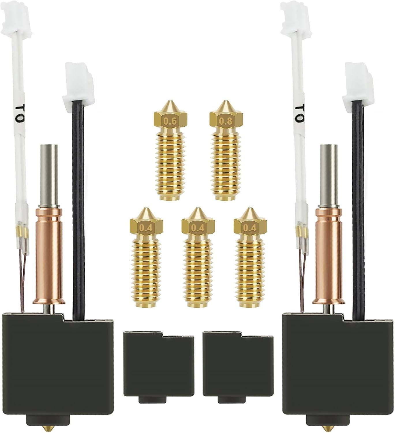 Kobra 3 V2/Kobra 3 Hotend,Extruder Print Head Hot End Kit with Extra 5PCS Brass