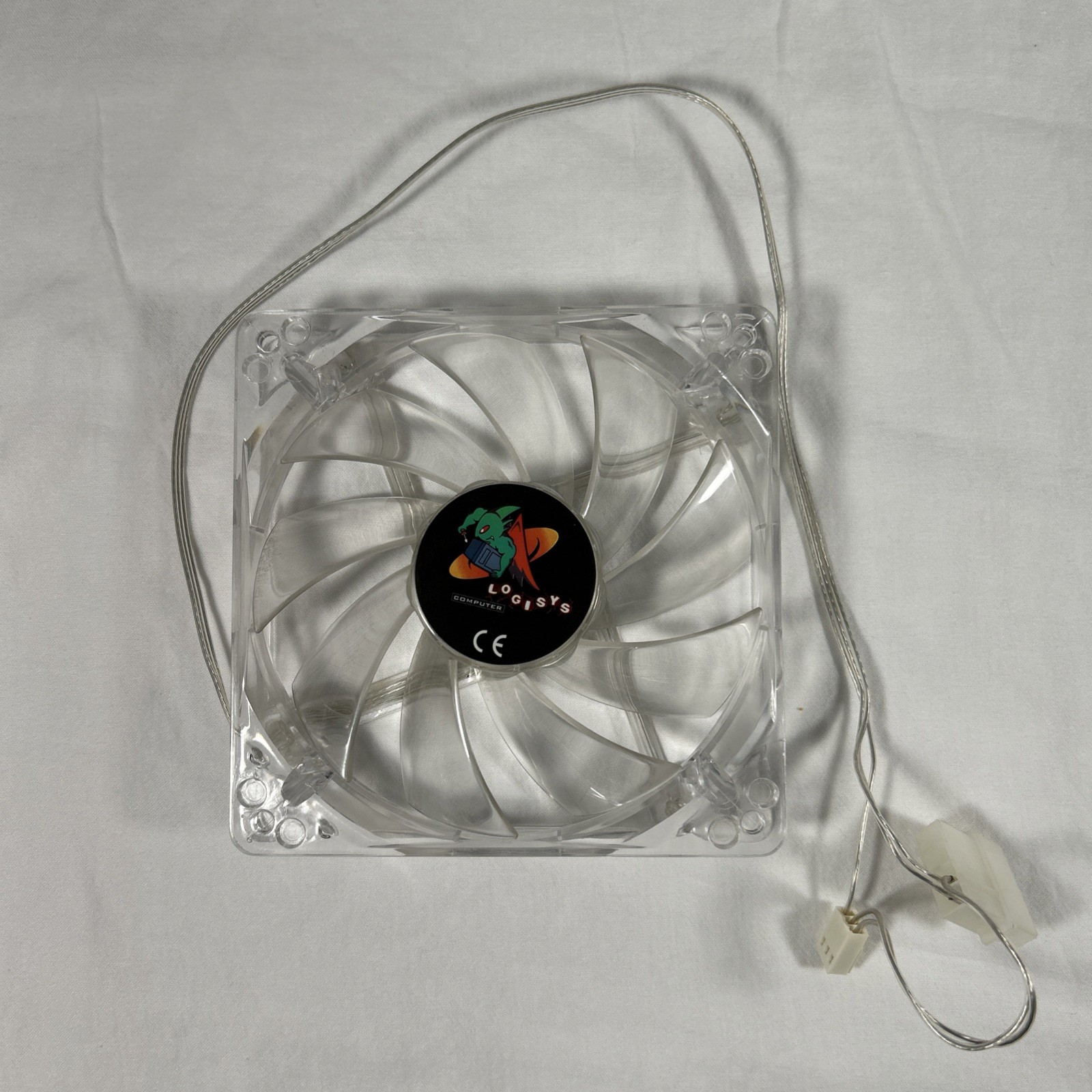 Logisys Computer - 120mm Case Fan - Blue LED - Clear