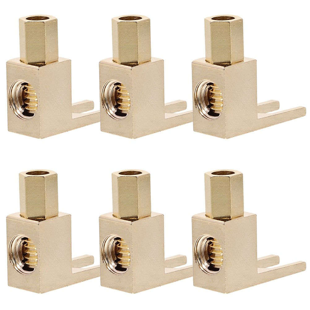 30 PCS Copper Banana Jack to Spade Plug Adapter, L Type Audio Terminal