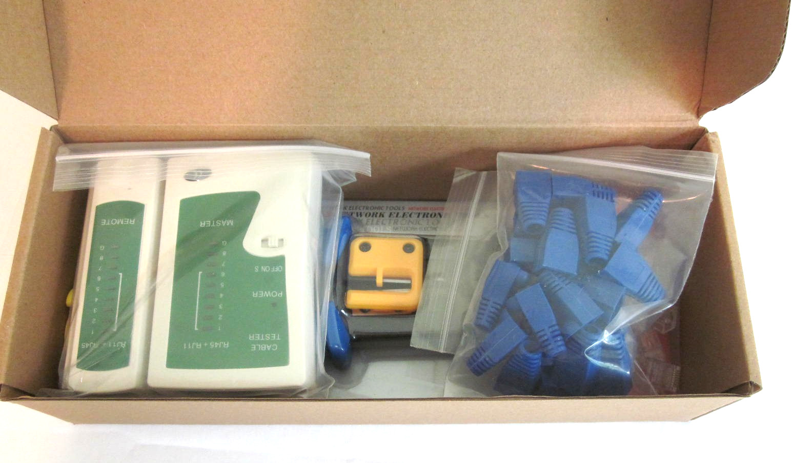 RJ45 Crimp Tool Kit Pass Thru Cat5 Cat5E Cat6 RJ45 Crimping Tool with 20PCS RJ45
