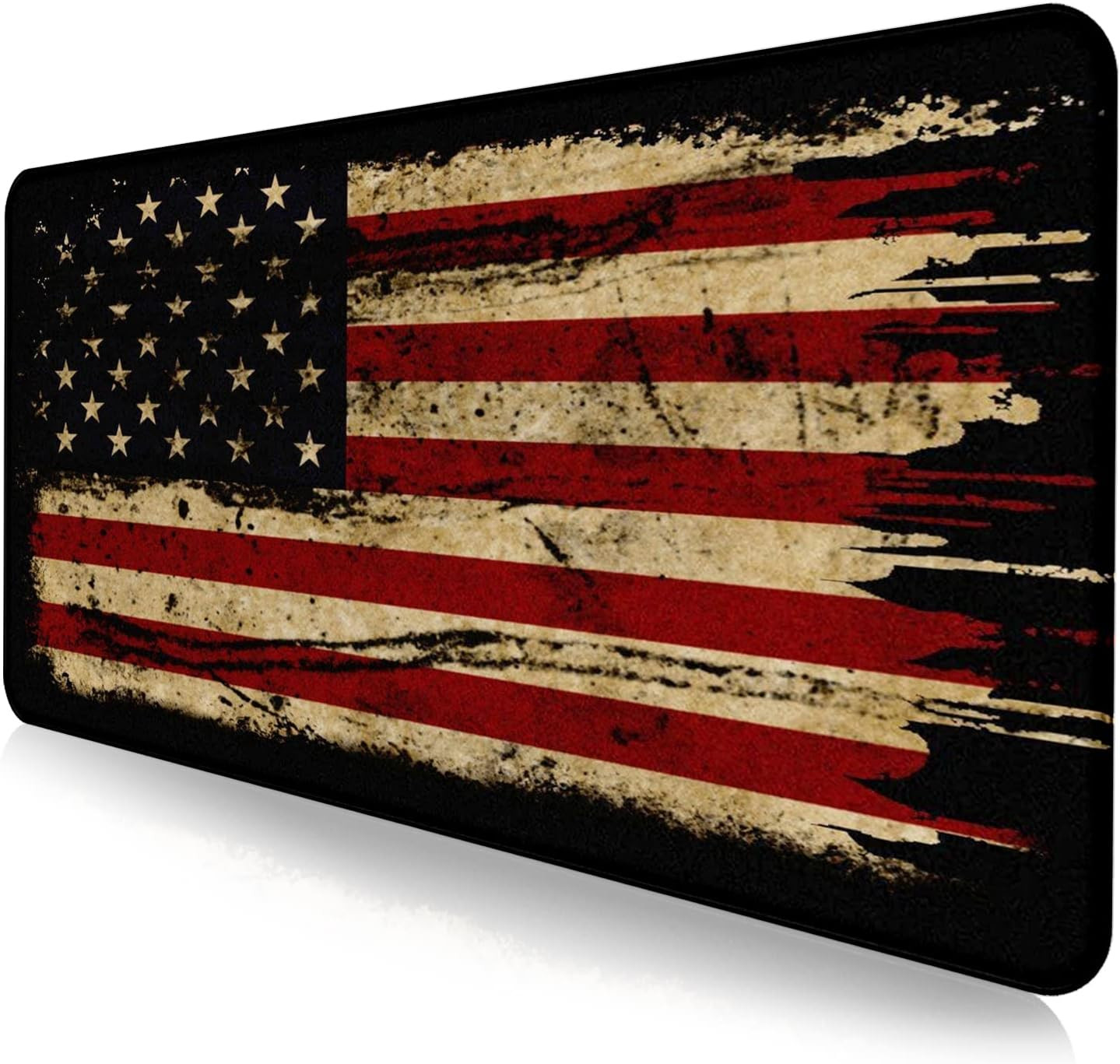 Extended Gaming Mouse Pad 35.4 x 15.7 Waterproof Non Slip American Flag