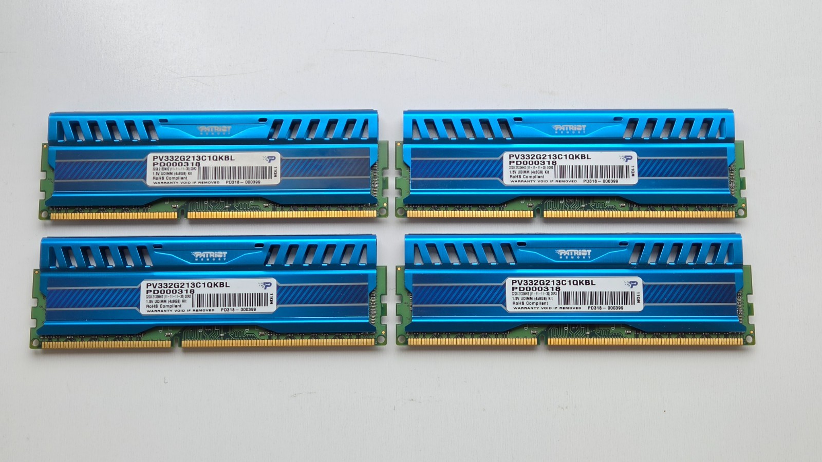 PATRIOT VIPER 32GB (4X8GB) 2133MHz DDR3 RAM MEMORY PV332G213C1QKBL