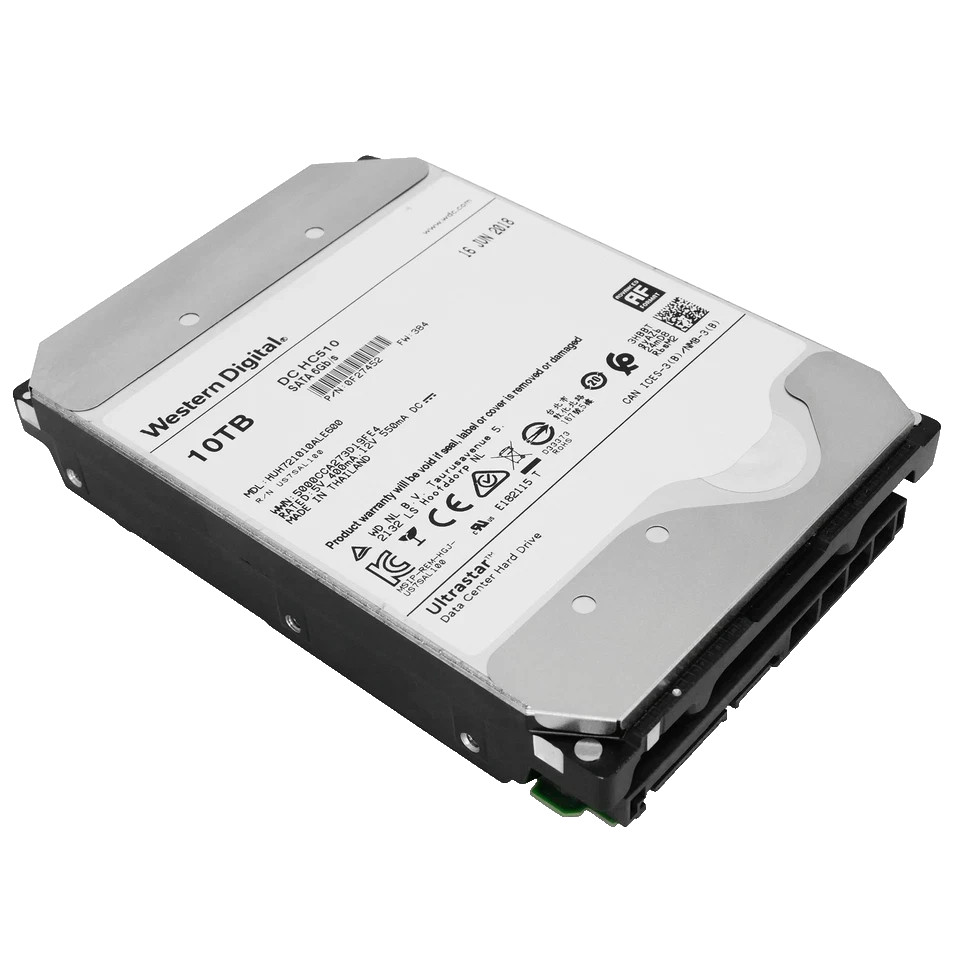 WD Ultrastar DC HC510 10TB HUH721010ALE600 0F27452 7.2K RPM SATA 6Gb/s 3.5" HDD