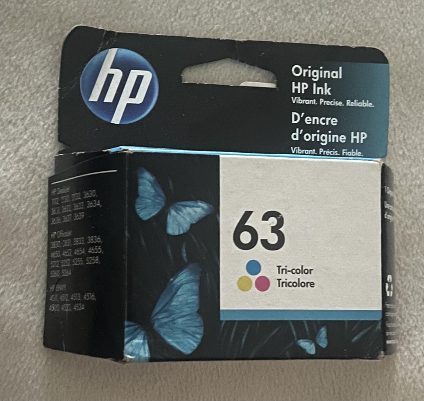 HP 63 Tri-Color Ink Cartridge Genuine NEW SEALED EXP 8/2022