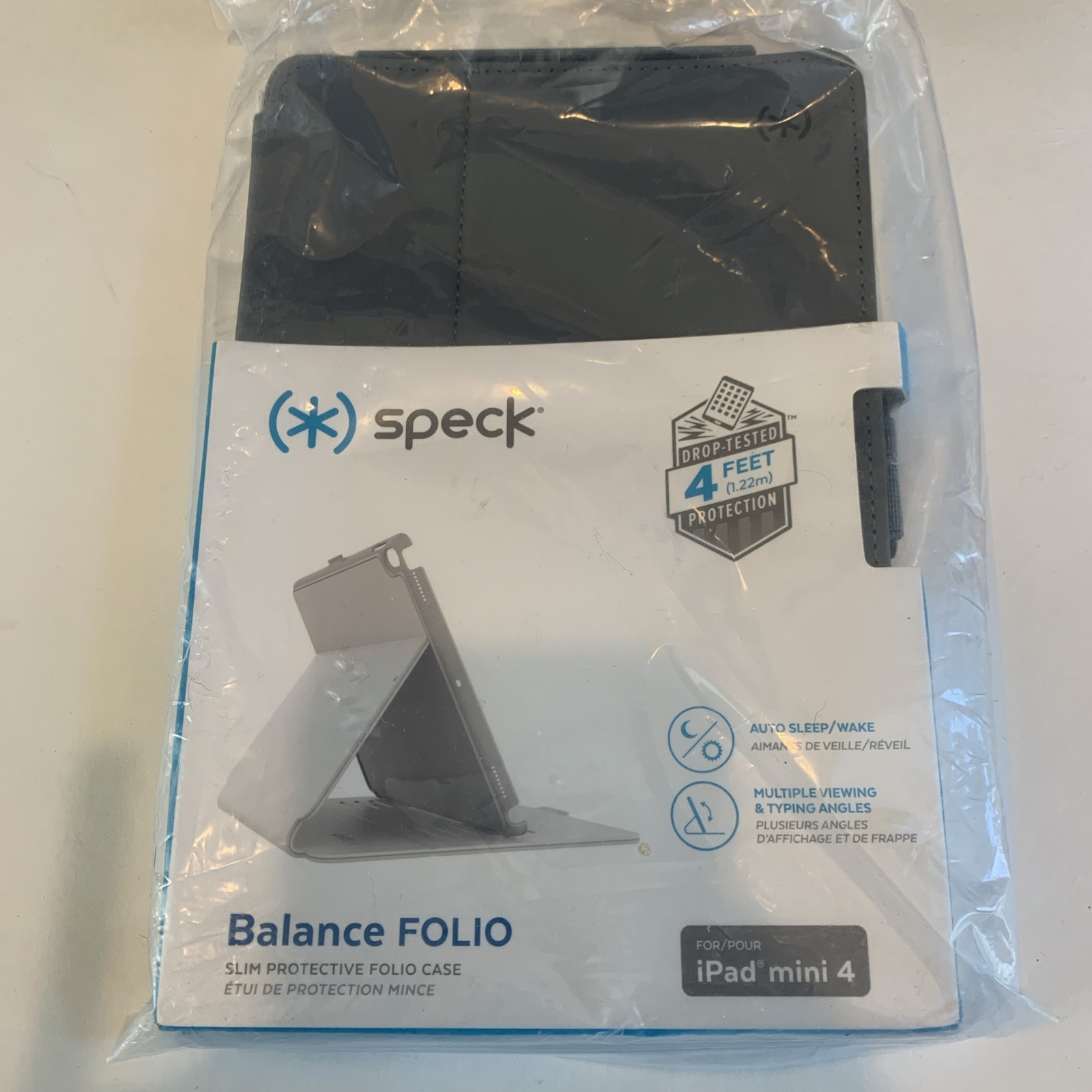 Speck BalanceFolio Case for iPad Mini 4 - Stormy Grey/Charcoal Grey zo
