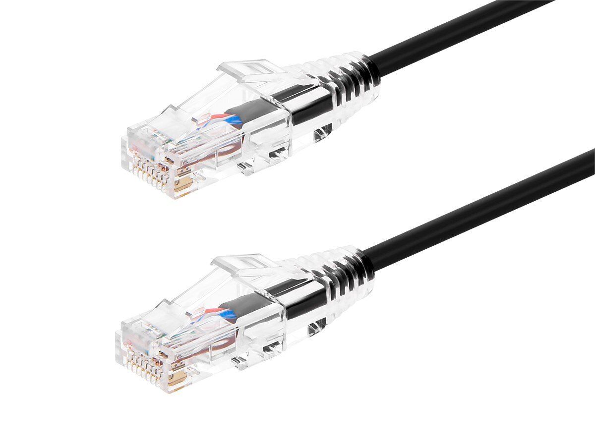 Monoprice Cat6 Ethernet Patch Cable - 5 feet - Black | Snagless RJ45 Stranded