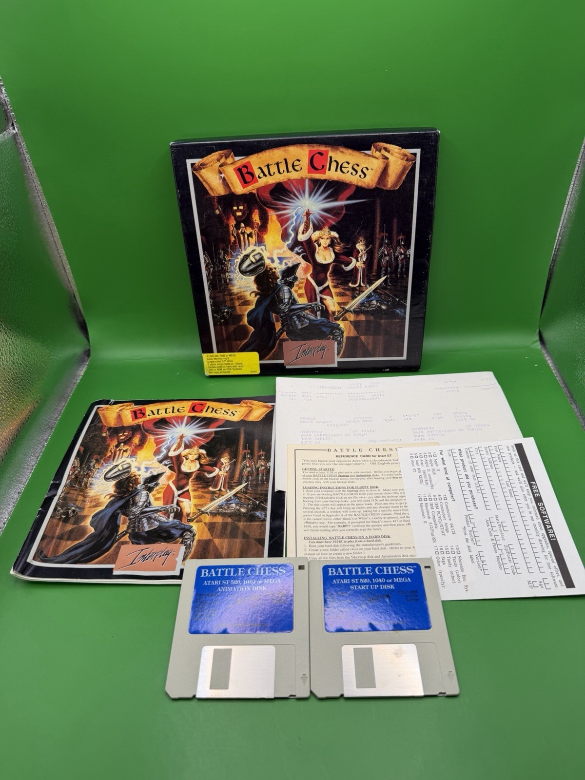 Battle Chess for Atari 520/1040 Interplay (1988) CIB Complete In Box Vintage