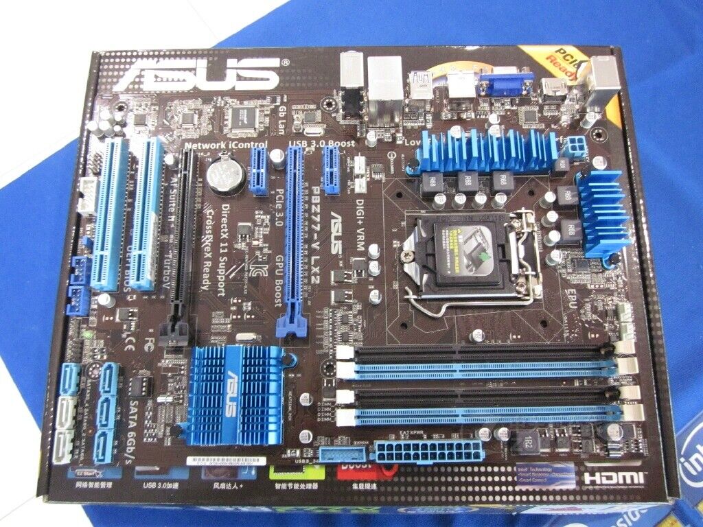 For ASUS P8Z77-V LX2 motherboard Z77 LGA1155 4*DDR3 32G VGA+DVI ATX Tested ok