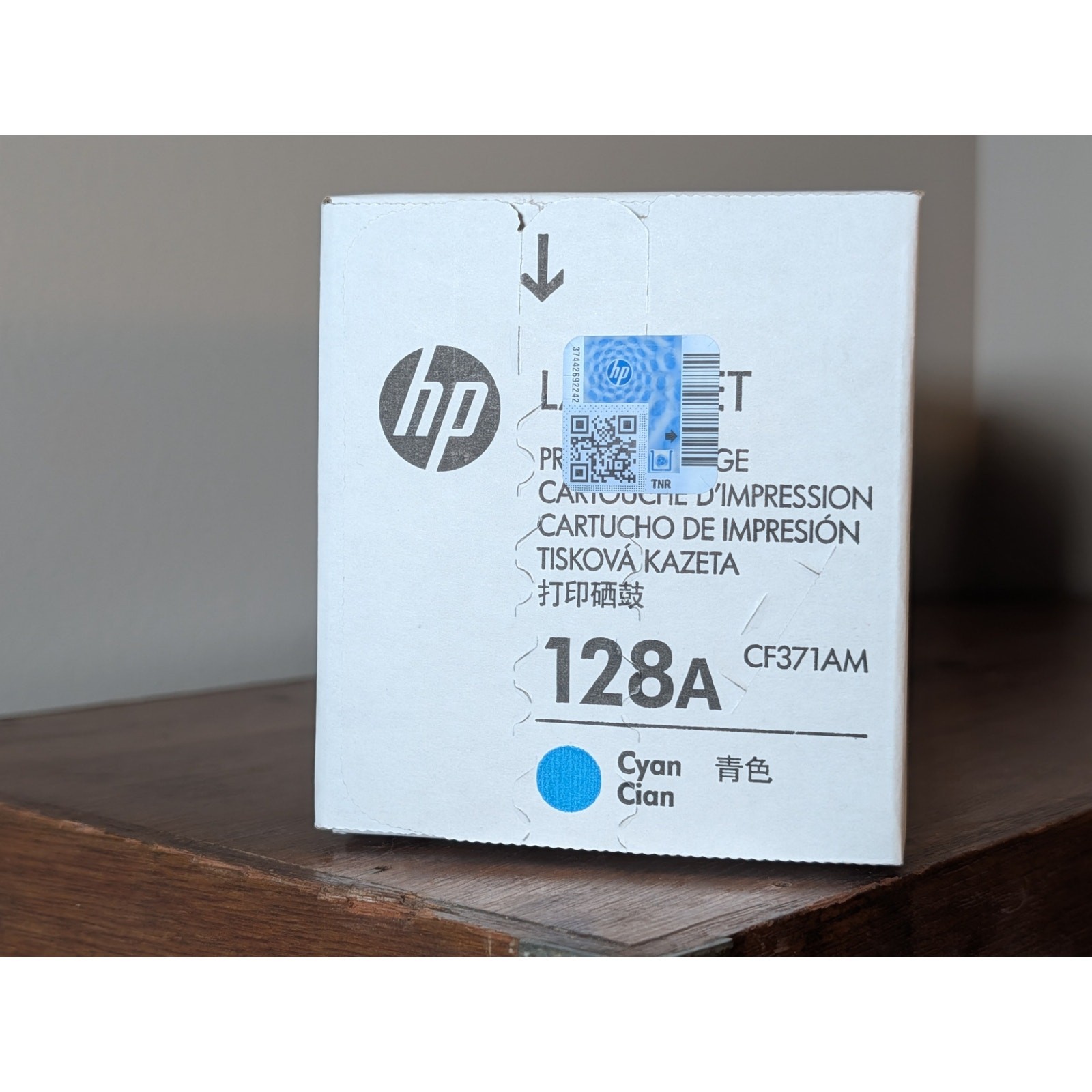 HP 128A CE321A Cyan Toner Genuine OEM New Sealed CF371AM LaserJet