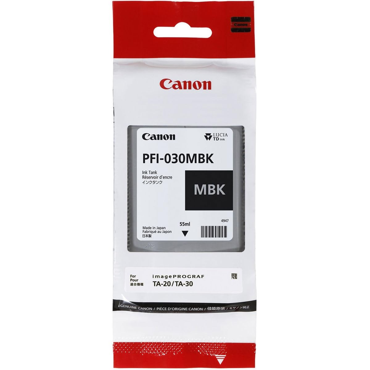 Canon PFI-030MBK Original Ink Cartridge - Matte Black (3488c001)