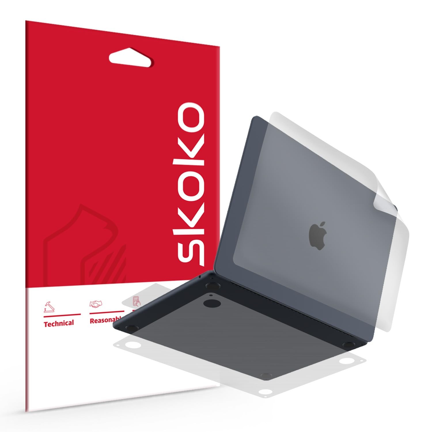 Skoko Invisible Matte Full Body Skin for MacBook Air 13 M2-M5 2022-2026 TPU Film