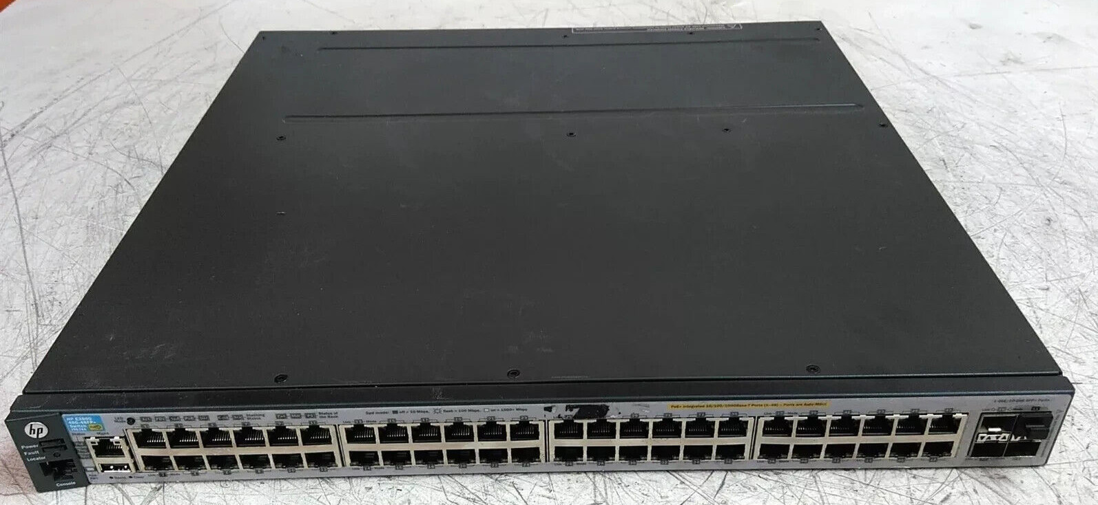 HP E3800 J9574A 48G-4SFP+ Switch 48 Port Ethernet Switch USED, WORKING