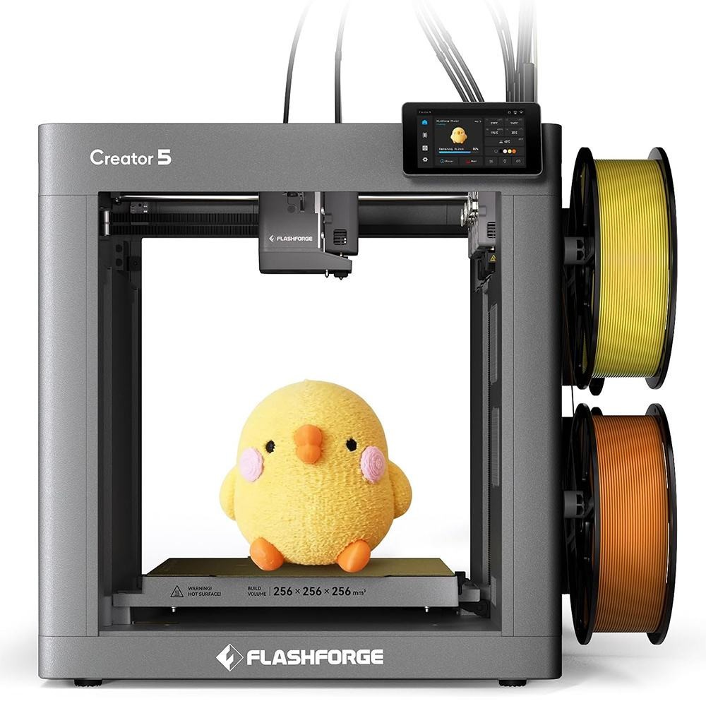FLASHFORGE Creator 5 3D Printer Multi Color 4 Toolhead 7s FlashSwap Zero Waste