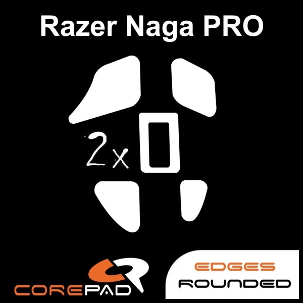Corepad Skatez Razer Naga Pro Replacement Mouse Feet PTFE Teflon Hyperglides