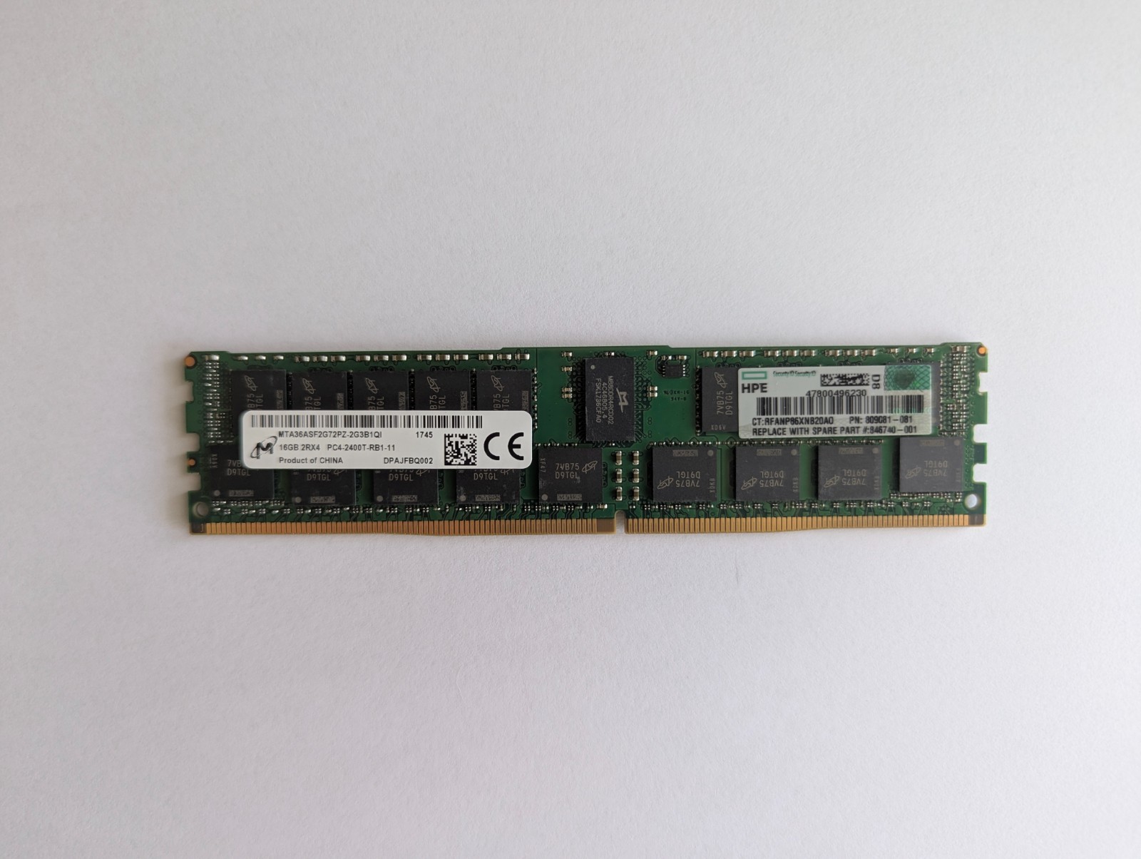 846740-001 HP 16GB PC4-2400T DDR 4ECC REG Memory (809081-081)