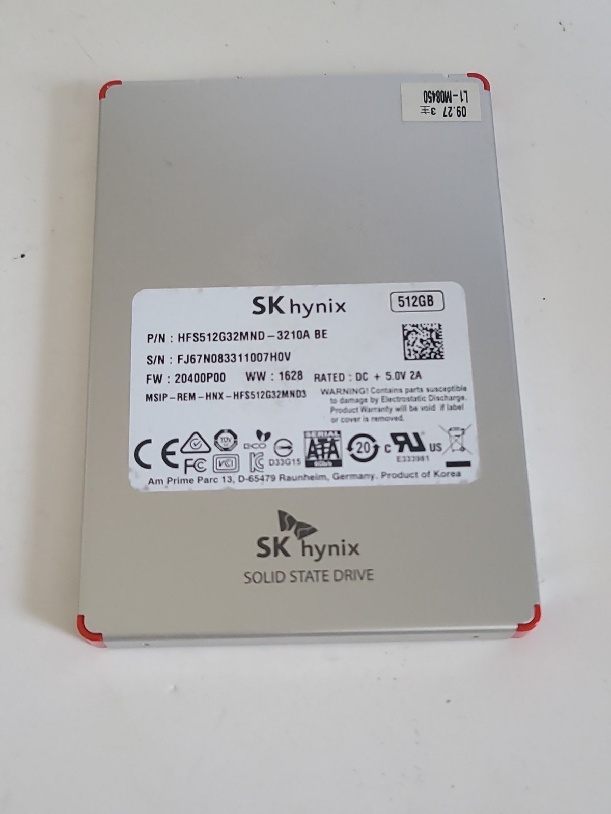 SK hynix 512GB 2.5in SATA SSD HFS512G32MND-3210A BE