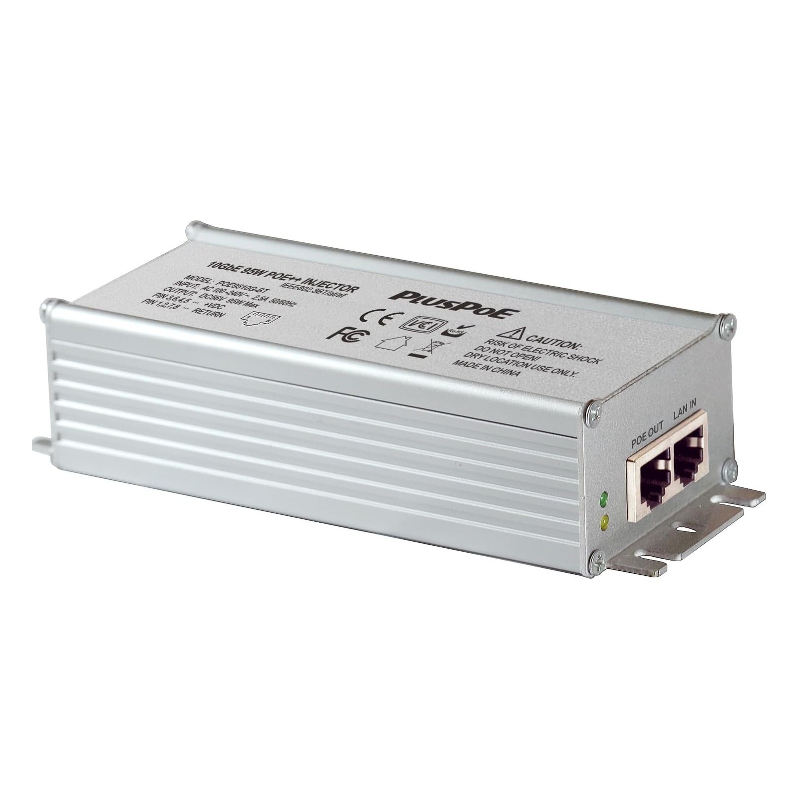 2.5Gb PoE++ Injector 90W, 1000Mbps/2.5 Gigabit, Auto-Adaptive