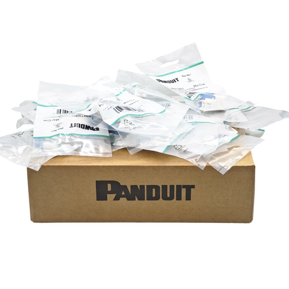 50X Cat6 MiniCom UTP RJ45 Network Jack Module Blue For Panduit CJ688TGBU Giga TX