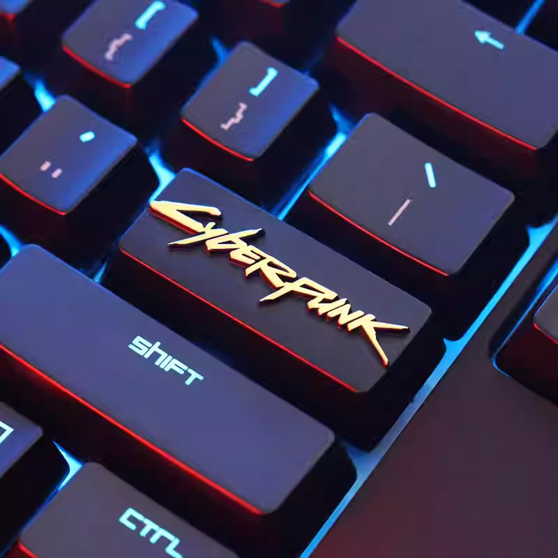 Cyberpunk 2077 Enter Key Mechanical Keyboard Zinc-Aluminum Alloy Keycaps