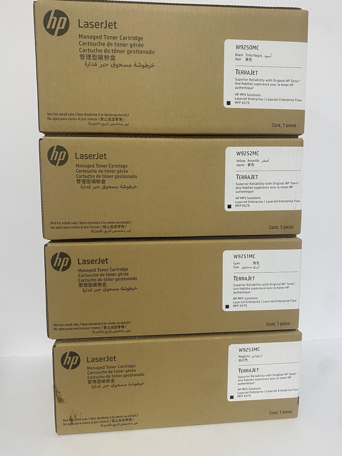 HP W9250MC W9251MC W9252MC W9253MC Color Toner Cartridge For MFP X579 New OEM