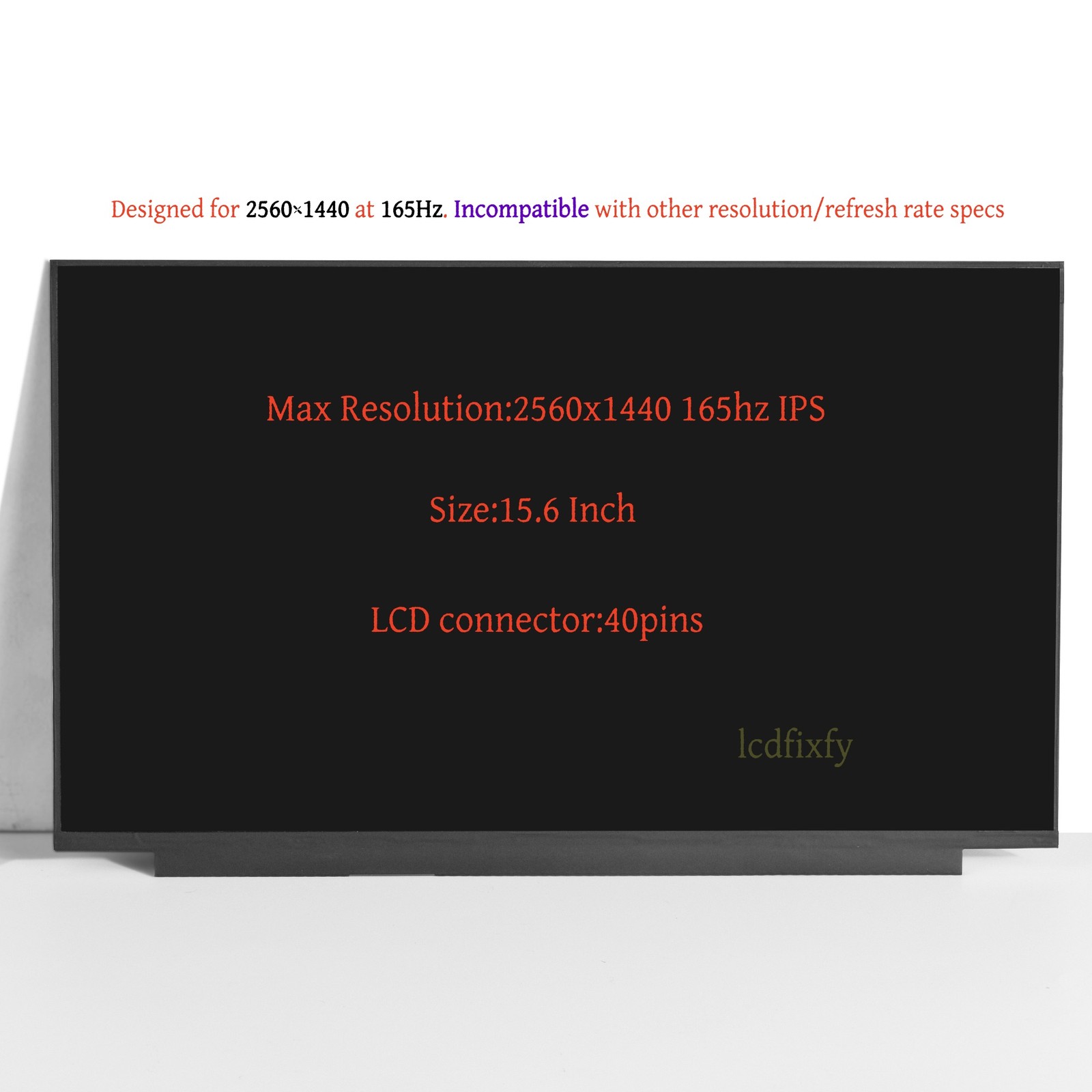 For N156KME-GNA Rev.C1 C2 15.6" WQXGA QHD 165Hz 40pin LED LCD Screen (Exact P/N)