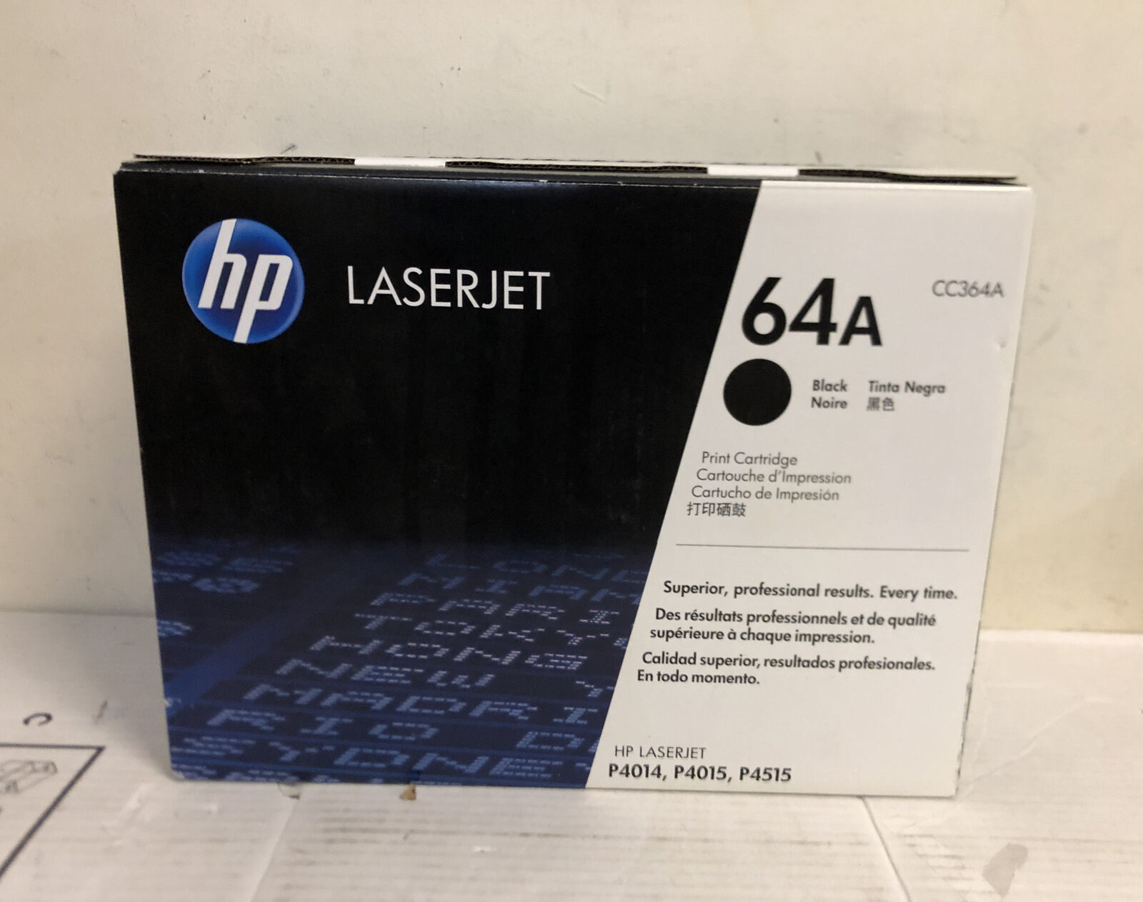 HP CC364A 64A Black Cartridge For HP 4014 Genuine New OEM Sealed Bag Open Box