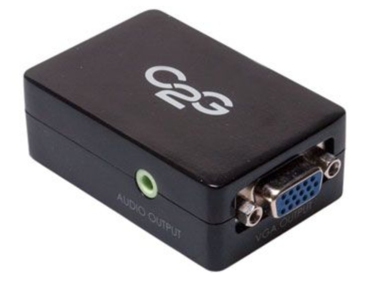 C2G Pro HDMI To VGA Converter with Audio, Mounting Plate 40714 - New Open Box