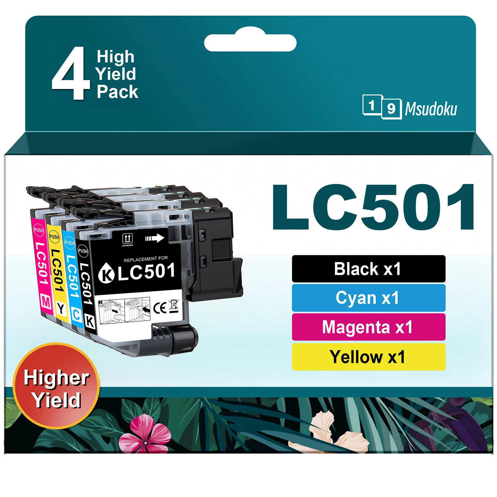 LC501XL Ink Cartridges for Brother MFC-J1260DW MFC-J1360DW MFC-J1410DW