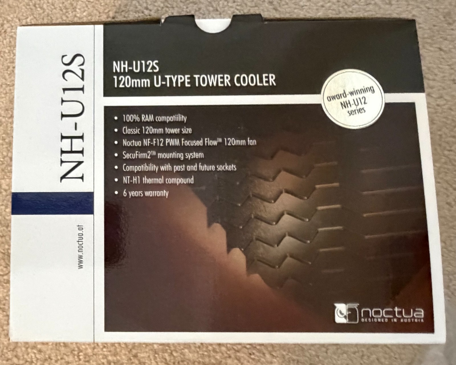 Noctua NH-U12S Premium CPU Cooler with NF-F12 120mm Fan - Brown
