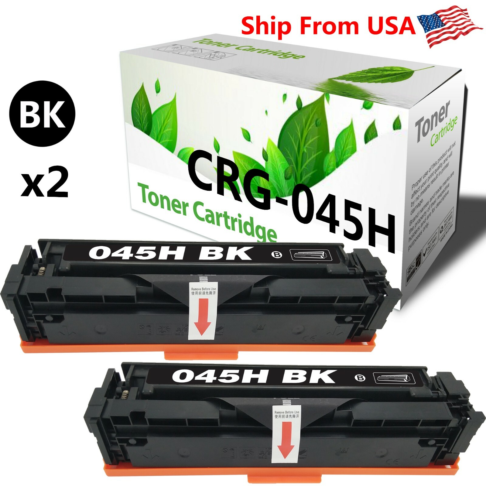 2PK 045H CRG045H Toner Cartridge for Color image MF634Cdw LBP612 Printer